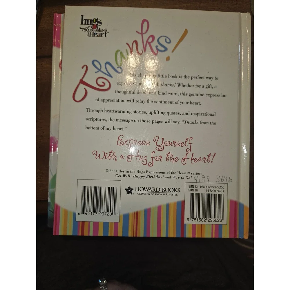 Hugs Expressions of the Heart Thanks Howard Books Inspirational Gift Book